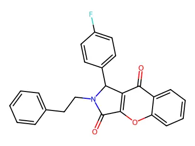 1-(4-Fluorophenyl)-2-phenethyl-1,2-dihydrochromeno[2,3-c]pyrrole-3,9-dione structure
