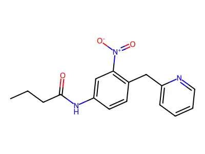 2-(4-Butyrylamino-2-nitrobenzyl)pyridine structure
