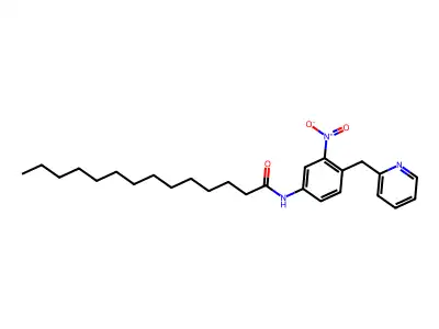 Tetradecanamide, N-(3-nitro-4-(2-pyridinylmethyl)phenyl)- structure
