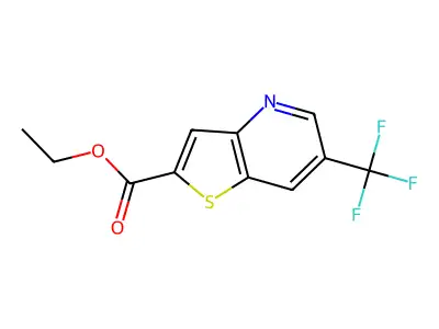 Ethyl 6-(trifluoromethyl)thieno[3,2-b]pyridine-2-carboxylate structure