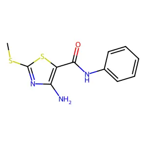 4-Amino-2-(methylsulfanyl)-N-phenyl-1,3-thiazole-5-carboxamide structure