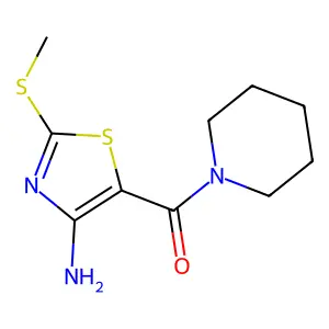 [4-Amino-2-(methylsulfanyl)-1,3-thiazol-5-yl](piperidin-1-yl)methanone structure