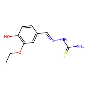 3-ETHOXY-4-HYDROXYBENZALDEHYDE THIOSEMICARBAZONE structure