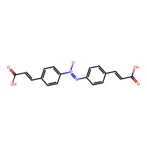 [4-(2-Carboxyethenyl)phenyl]-[4-(2-carboxyethenyl)phenyl]imino-oxidoazanium structure