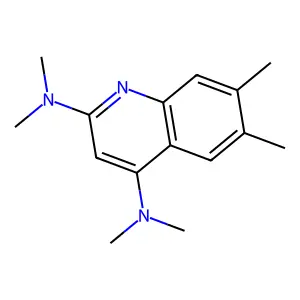 N~2~,N~2~,N~4~,N~4~,6,7-Hexamethylquinoline-2,4-diamine structure