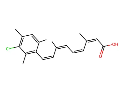 9-(3-Chloro-2,4,6-trimethylphenyl)-3,7-dimethylnona-2,4,6,8-tetraenoic acid structure