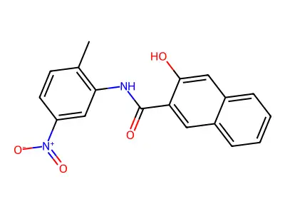 2-Naphthalenecarboxamide, 3-hydroxy-N-(2-methyl-5-nitrophenyl)- structure