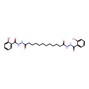Dodecanedioic acid, 1,12-bis[2-(2-hydroxybenzoyl)hydrazide] structure