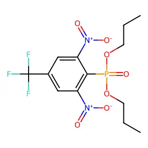 Dipropyl [2,6-dinitro-4-(trifluoromethyl)phenyl]phosphonate structure