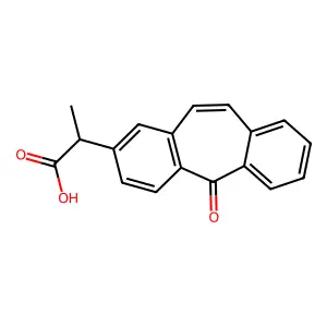 5H-Dibenzo(a,d)cycloheptene-2-acetic acid, alpha-methyl-5-oxo- structure