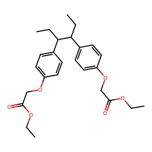 Diethyl 2,2'-[hexane-3,4-diylbis(benzene-4,1-diyloxy)]diacetate structure