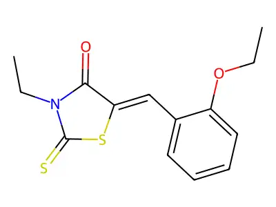 5-[(2-Ethoxyphenyl)methylidene]-3-ethyl-2-sulfanylidene-1,3-thiazolidin-4-one structure