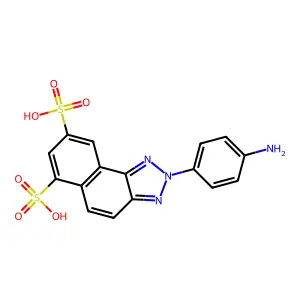 2H-Naphtho[1,2-d]triazole-6,8-disulfonic acid, 2-(4-aminophenyl)- structure