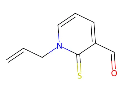1-Allyl-2-thioxo-1,2-dihydropyridine-3-carbaldehyde structure