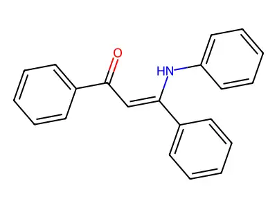 (Z)-3-anilino-1,3-diphenylprop-2-en-1-one structure