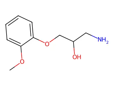 1-Amino-3-(2-methoxyphenoxy)propan-2-ol structure