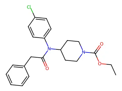 Ethyl 4-[(4-chlorophenyl)(phenylacetyl)amino]piperidine-1-carboxylate structure