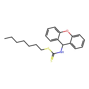 heptyl N-(9H-xanthen-9-yl)carbamodithioate structure