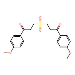 3,3'-Sulfonylbis[1-(4-methoxyphenyl)propan-1-one] structure