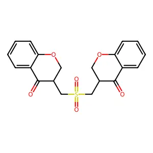 3,3'-[Sulfonylbis(methylene)]di(2,3-dihydro-4H-1-benzopyran-4-one) structure