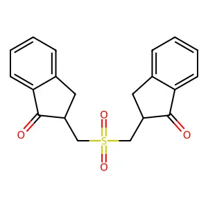 2,2'-[Sulfonylbis(methylene)]di(2,3-dihydro-1H-inden-1-one) structure