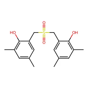 2,2'-[Sulfonylbis(methylene)]bis(4,6-dimethylphenol) structure
