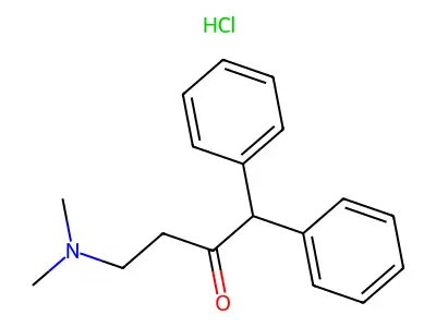Ethane, 1-dimethylamino-2-diphenylmethylcarbonyl- structure