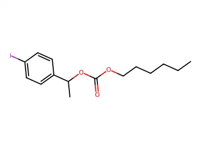 Hexyl 1-(4-iodophenyl)ethyl carbonate structure