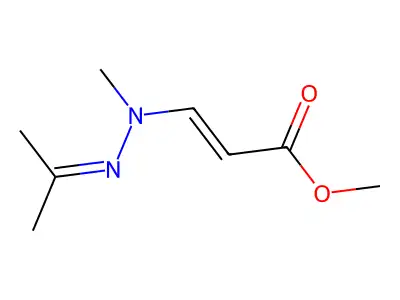 Methyl 3-[methyl-(propan-2-ylideneamino)amino]prop-2-enoate structure