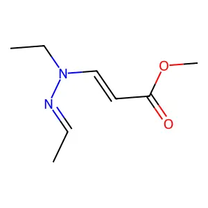 Methyl 3-[ethyl-(ethylideneamino)amino]prop-2-enoate structure