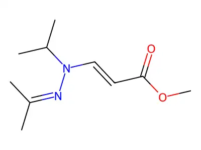 Methyl 3-[propan-2-yl-(propan-2-ylideneamino)amino]prop-2-enoate structure