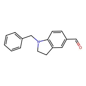 1-benzyl-2,3-dihydro-1H-indole-5-carbaldehyde structure