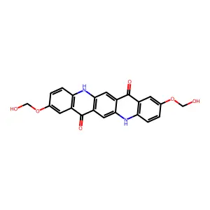 2,9-Bis(hydroxymethoxy)-5,12-dihydroquinolino[2,3-b]acridine-7,14-dione structure