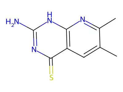2-amino-6,7-dimethyl-1H-pyrido[2,3-d]pyrimidine-4-thione structure