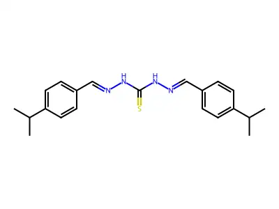 1,3-Bis[(4-propan-2-ylphenyl)methylideneamino]thiourea structure