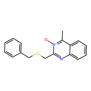 2-((Benzylthio)methyl)-4-methyl-2,3-dihydroquinazoline 3-oxide structure