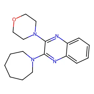 4-[3-(Azepan-1-yl)quinoxalin-2-yl]morpholine structure