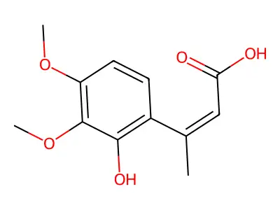 3-(2-Hydroxy-3,4-dimethoxyphenyl)but-2-enoic acid structure