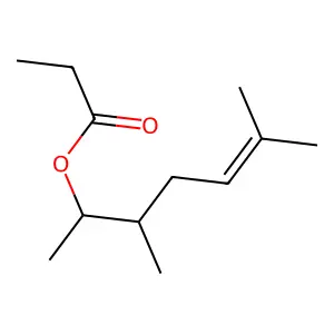 5-Hepten-2-ol, 3,6-dimethyl-, 2-propanoate structure