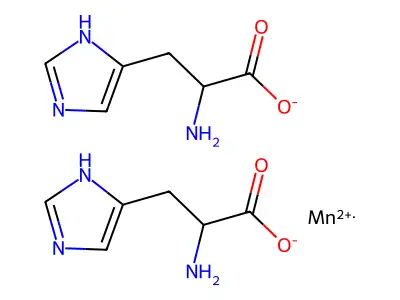 Manganese, bis(L-histidinato)-, tetrahydrate structure