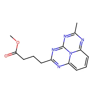 Methyl 4-(5-methyl-1,3,4,6,9b-pentaazaphenalen-2-yl)butanoate structure