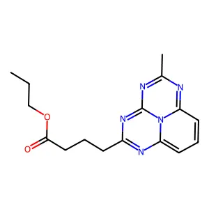Propyl 4-(5-methyl-1,3,4,6,9b-pentaazaphenalen-2-yl)butanoate structure