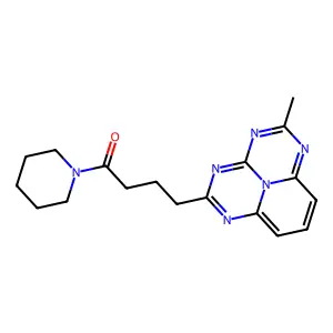 4-(5-Methyl-1,3,4,6,9b-pentaazaphenalen-2-yl)-1-(piperidin-1-yl)butan-1-one structure