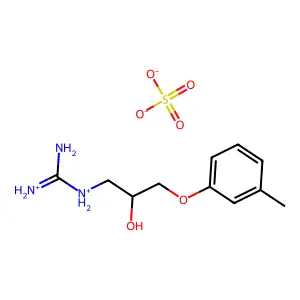 Guanidine, (2-hydroxy-3-(3-methylphenoxy)propyl)-, sulfate (2:1) (salt), (+-)- structure