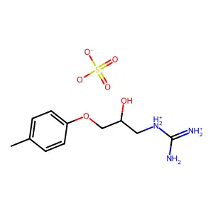 Guanidine, (2-hydroxy-3-(4-methylphenoxy)propyl)-, sulfate (2:1) (salt), (+-)- structure