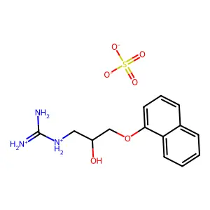 guanidine, (2-hydroxy-3-(1-naphthalenyloxy)propyl)-, sulfate (2:1) (salt) structure