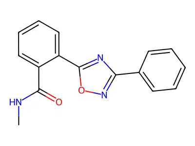 N-methyl-2-(3-phenyl-1,2,4-oxadiazol-5-yl)benzamide structure