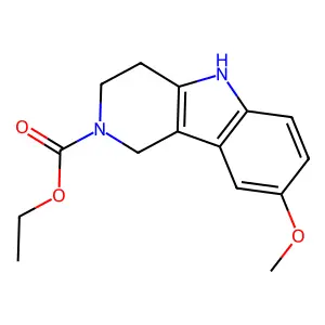Ethyl 1,3,4,5-tetrahydro-8-methoxy-2H-pyrido[4,3-b]indole-2-carboxylate structure
