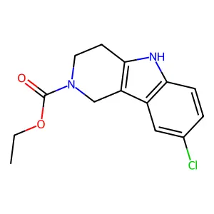 ethyl 8-chloro-1,3,4,5-tetrahydro-2H-pyrido[4,3-b]indole-2-carboxylate structure