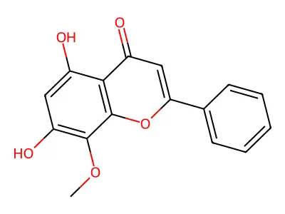 汉黄芩素 structure